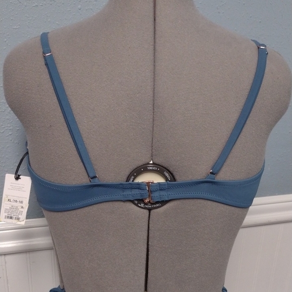 New Blue One-Piece Swimsuit,Blue,  Vacation,Beach - Picture 6 of 8